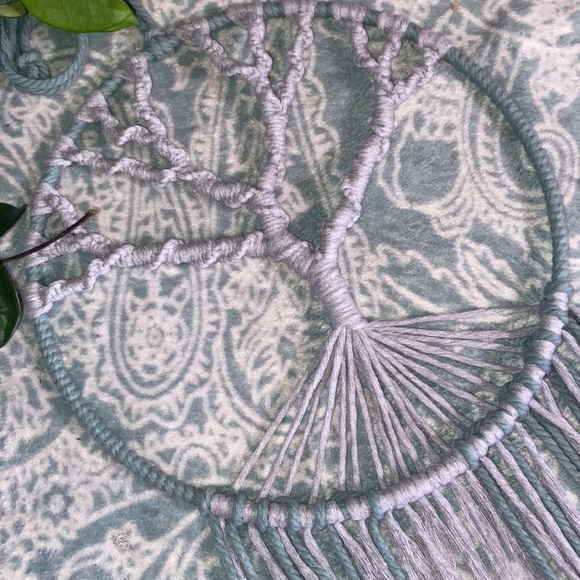 Unique Custom Hand Crafted Macrame Tree of Life Dream Catcher Wall Art Decor - Picture 4 of 15